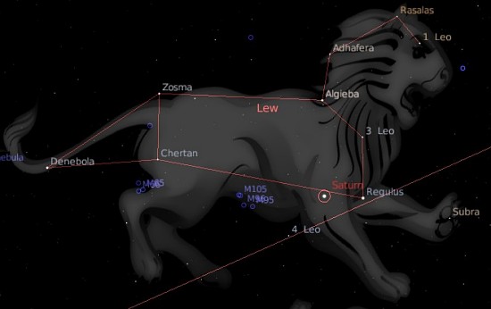 Gwiazdozbiór Lwa na horyzoncie - Astronomia