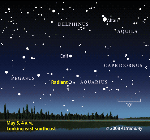 Czy zobaczymy deszcz meteorów od komety Halley'a? - Aquarydy 2008