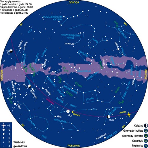 Miesięczne mapy nieba – październik - Astronomia