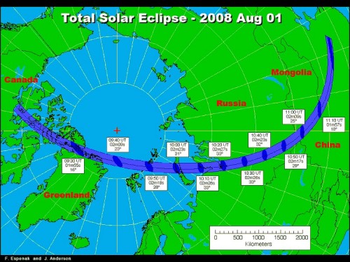 Całkowite zaćmienie Słońca 1 sierpnia 2008 - Astronomia