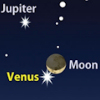 Koniunkcja Księżyca i Wenus